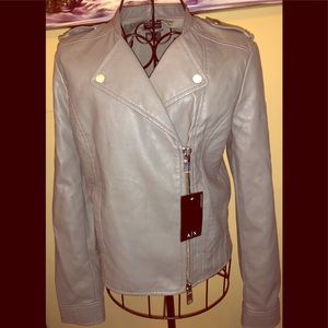 A/X Armani Exchange Gray Blouson Moto Jacket NWT